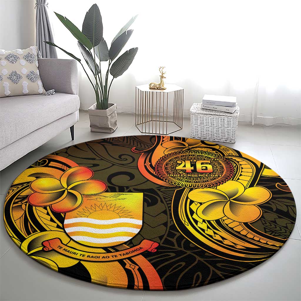Personalised Kiribati Independence Day Round Carpet 46th Anniversary LT05 - Polynesian Pride