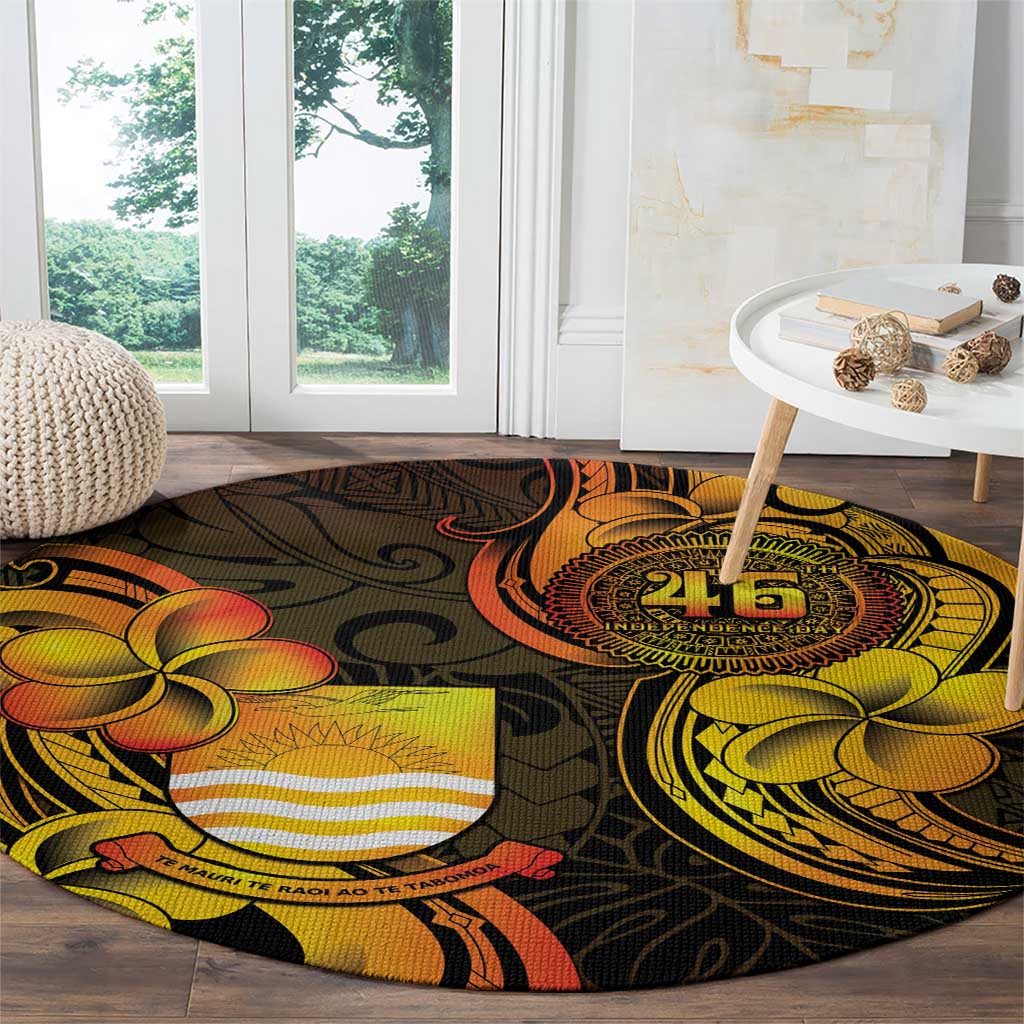 Personalised Kiribati Independence Day Round Carpet 46th Anniversary LT05 - Polynesian Pride