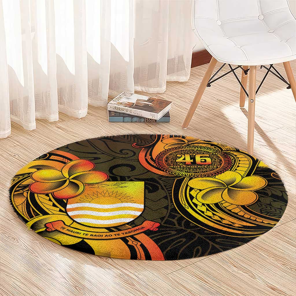 Personalised Kiribati Independence Day Round Carpet 46th Anniversary LT05 - Polynesian Pride
