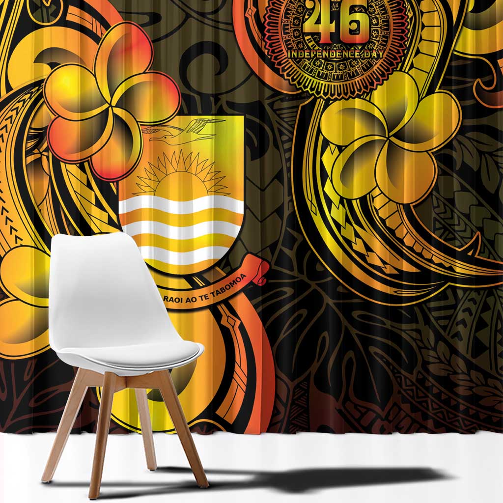 Personalised Kiribati Independence Day Window Curtain 46th Anniversary LT05 - Polynesian Pride