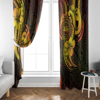 Personalised Kiribati Independence Day Window Curtain 46th Anniversary LT05 - Polynesian Pride