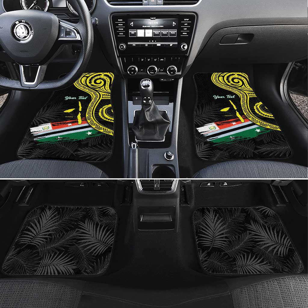 Vanuatu Penama Day Car Mats Grunge Flag Style LT05 Set 4pcs Black - Polynesian Pride