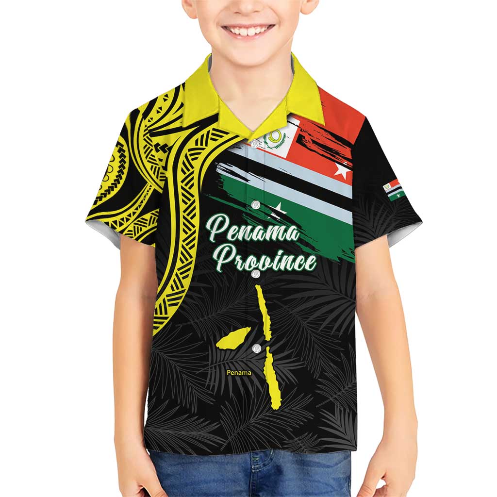 Personalised Vanuatu Penama Day Kid Hawaiian Shirt Grunge Flag Style LT05 Kid Black - Polynesian Pride