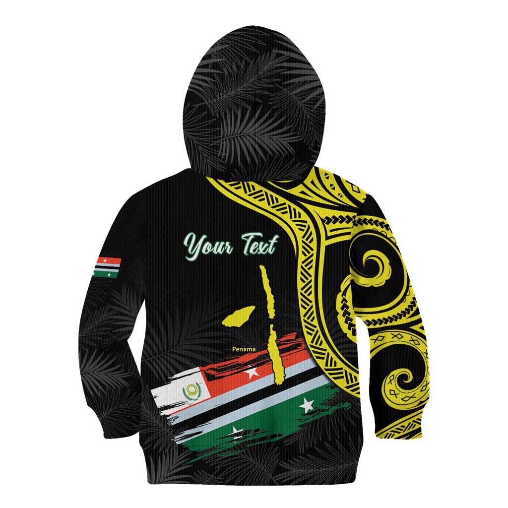Personalised Vanuatu Penama Day Kid Hoodie Grunge Flag Style LT05 - Polynesian Pride