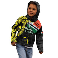 Personalised Vanuatu Penama Day Kid Hoodie Grunge Flag Style LT05 - Polynesian Pride