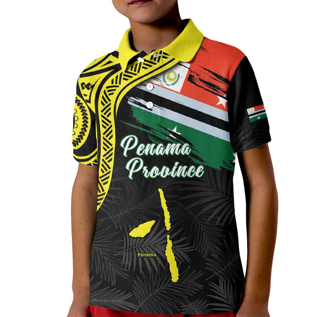 Personalised Vanuatu Penama Day Kid Polo Shirt Grunge Flag Style LT05 Kid Black - Polynesian Pride