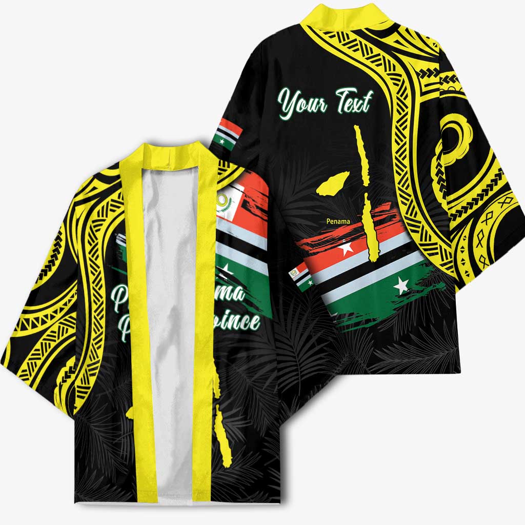 Personalised Vanuatu Penama Day Kimono Grunge Flag Style LT05 - Polynesian Pride