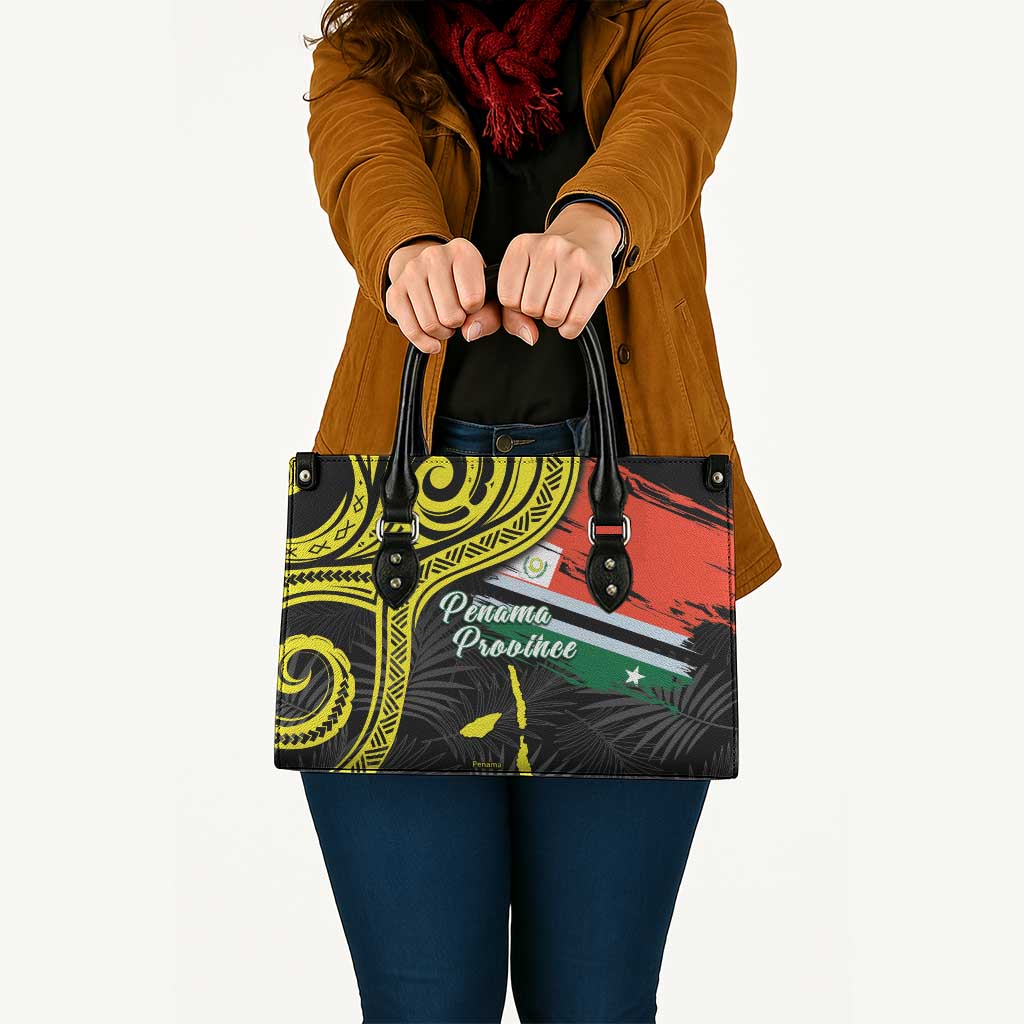 Vanuatu Penama Day Leather Bag Grunge Flag Style LT05 Black - Polynesian Pride