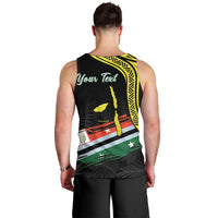 Personalised Vanuatu Penama Day Men Tank Top Grunge Flag Style LT05 - Polynesian Pride