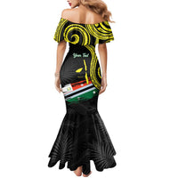Personalised Vanuatu Penama Day Mermaid Dress Grunge Flag Style LT05 - Polynesian Pride