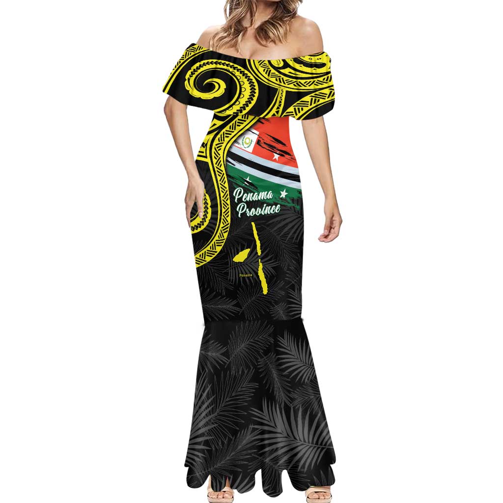 Personalised Vanuatu Penama Day Mermaid Dress Grunge Flag Style LT05 - Polynesian Pride