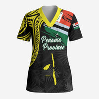 Personalised Vanuatu Penama Day Scrub Top Grunge Flag Style LT05 Adult Black - Polynesian Pride