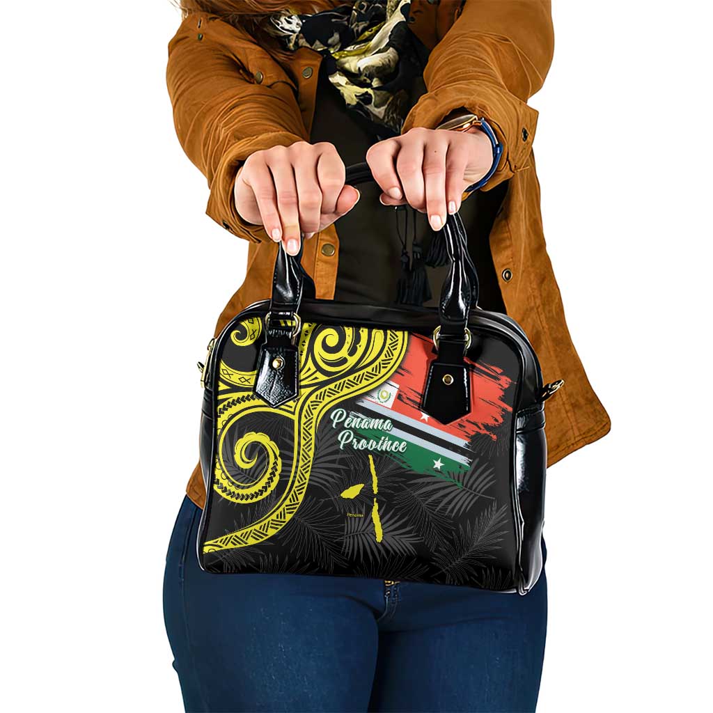 Vanuatu Penama Day Shoulder Handbag Grunge Flag Style LT05 One Size Black - Polynesian Pride