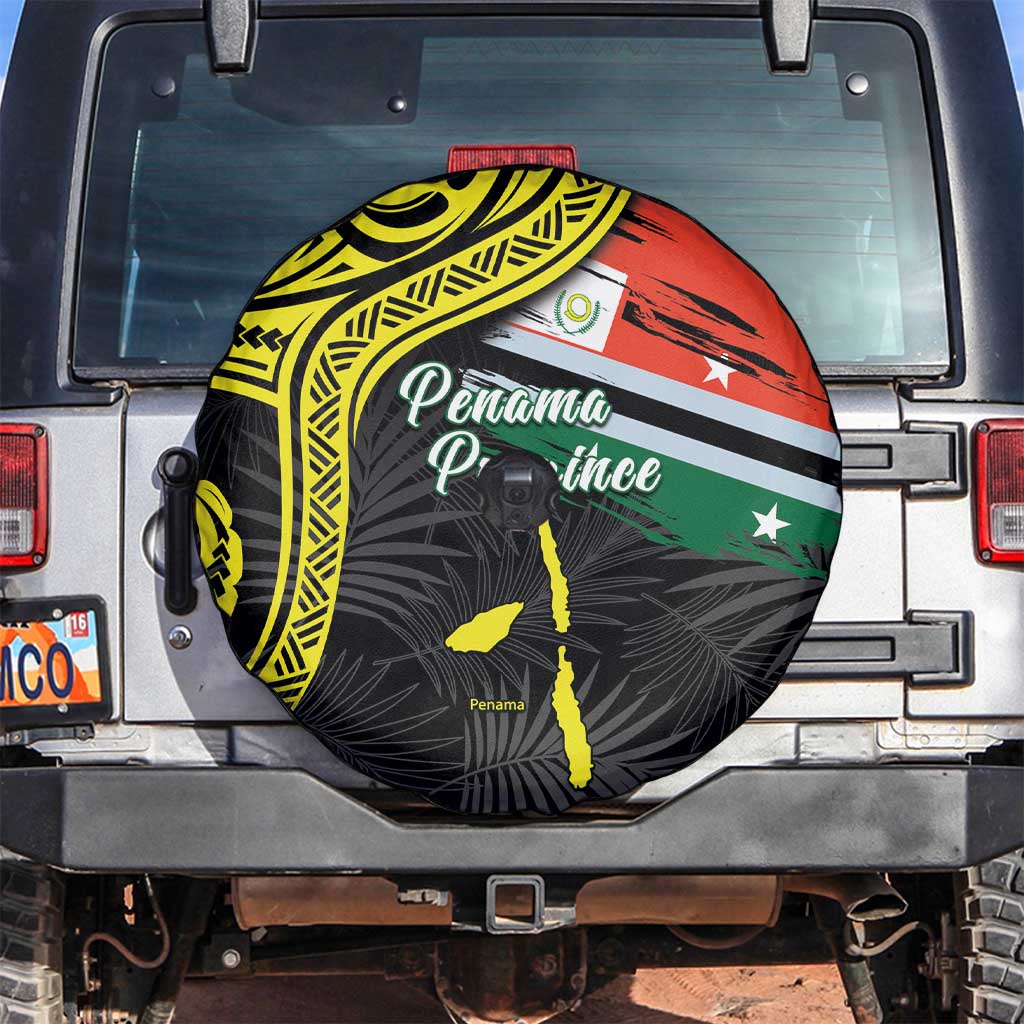 Vanuatu Penama Day Spare Tire Cover Grunge Flag Style LT05 Black - Polynesian Pride