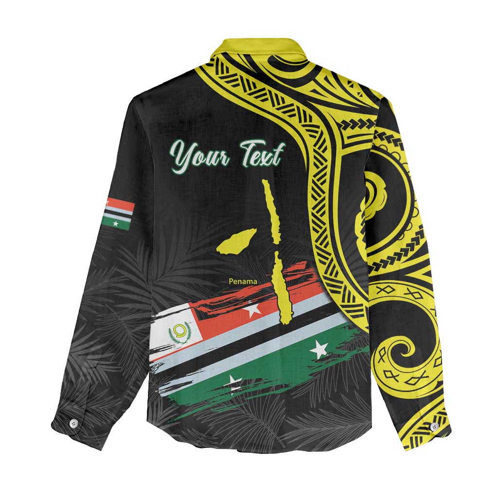 Personalised Vanuatu Penama Day Women Casual Shirt Grunge Flag Style LT05 - Polynesian Pride