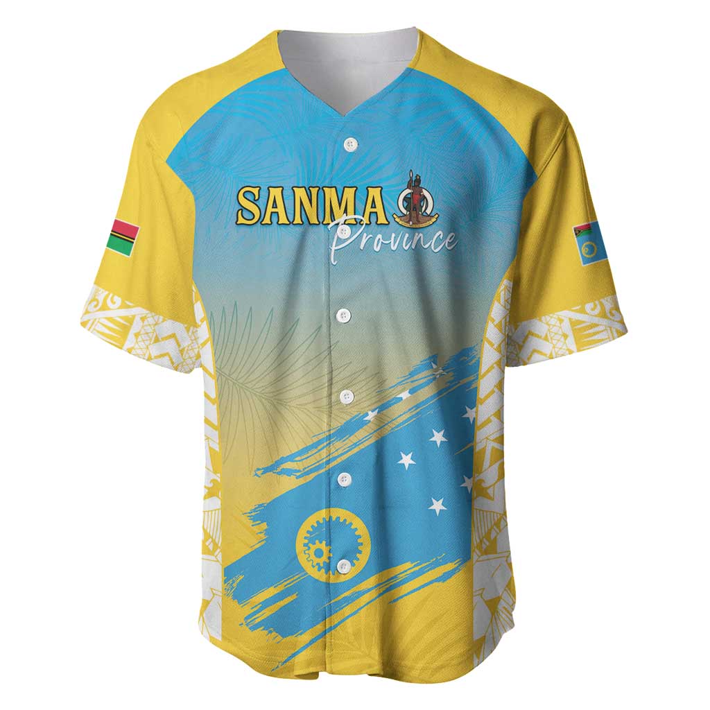 Personalised Vanuatu Sanma Day Baseball Jersey Special Style LT05 Yellow - Polynesian Pride