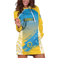 Personalised Vanuatu Sanma Day Hoodie Dress Special Style LT05 Yellow - Polynesian Pride