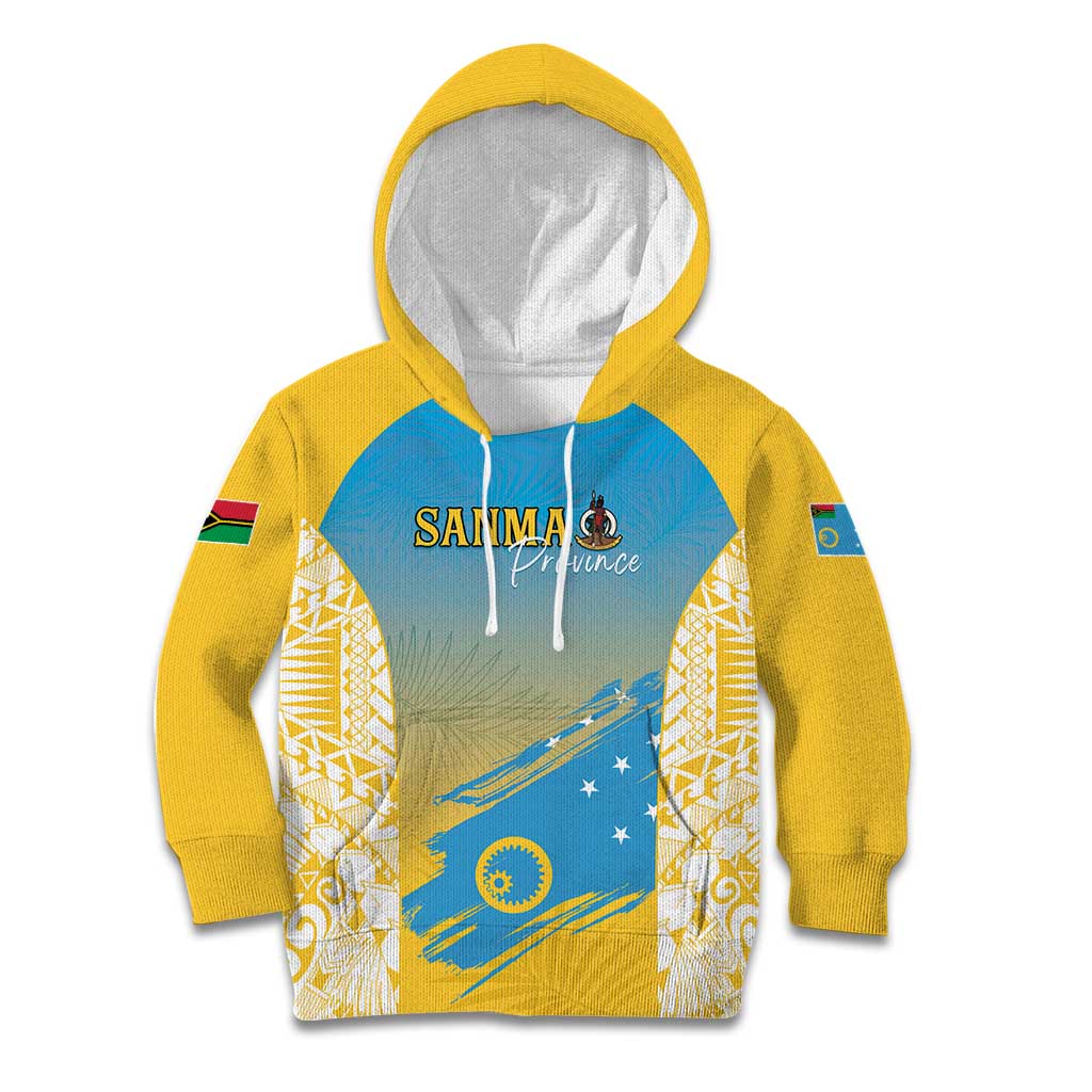 Personalised Vanuatu Sanma Day Kid Hoodie Special Style LT05 Hoodie Yellow - Polynesian Pride