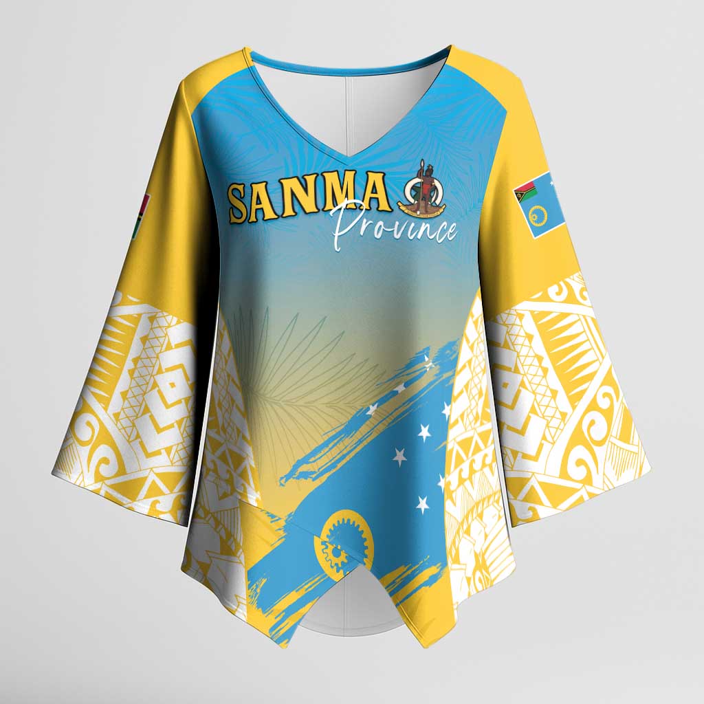 Personalised Vanuatu Sanma Day Kimono Sleeve Blouse Special Style LT05 Female Yellow - Polynesian Pride