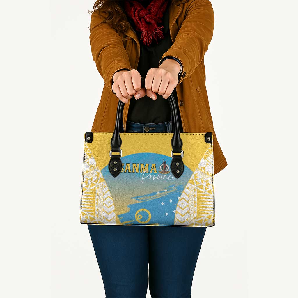 Vanuatu Sanma Day Leather Bag Special Style LT05 Yellow - Polynesian Pride
