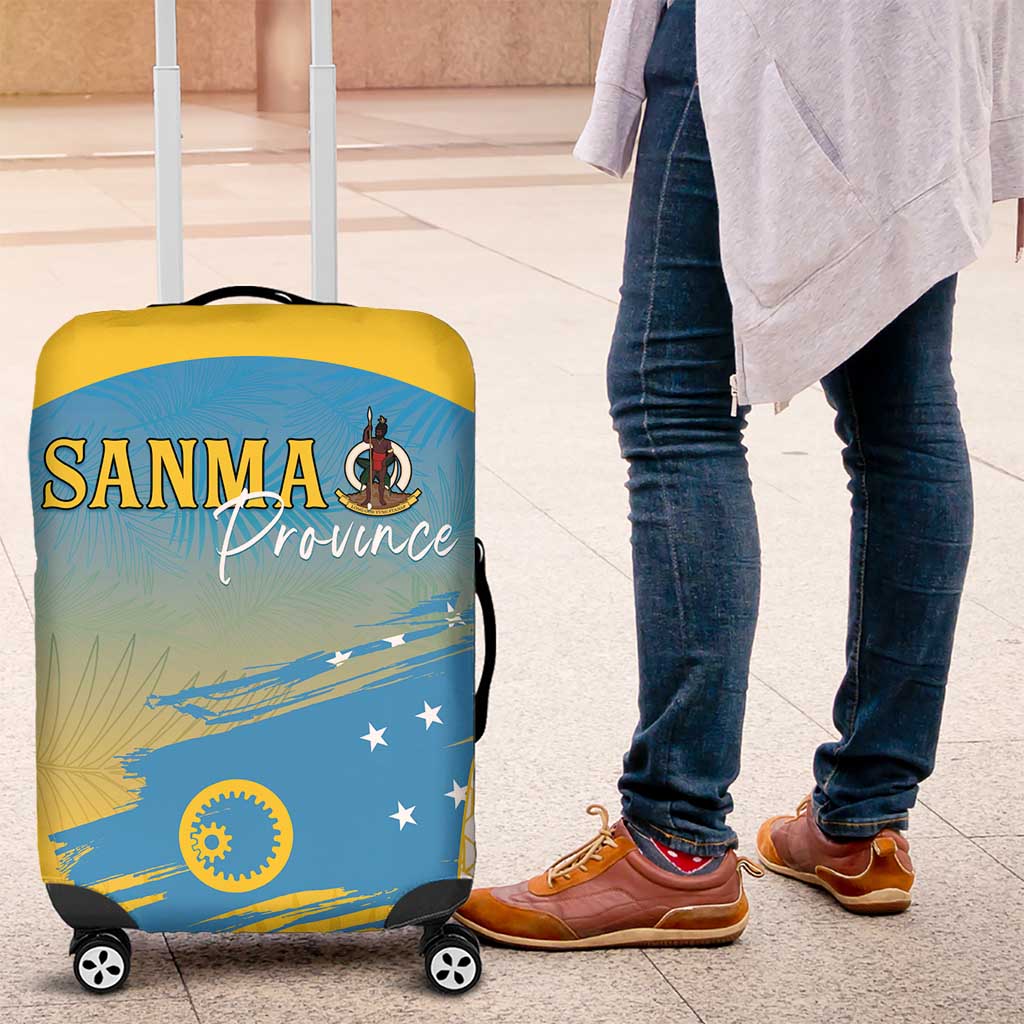 Vanuatu Sanma Day Luggage Cover Special Style LT05 Yellow - Polynesian Pride