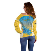 Personalised Vanuatu Sanma Day Off Shoulder Sweater Special Style LT05 - Polynesian Pride