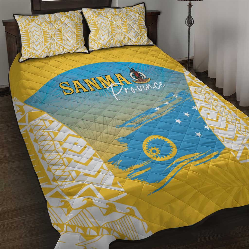 Vanuatu Sanma Day Quilt Bed Set Special Style LT05 Yellow - Polynesian Pride