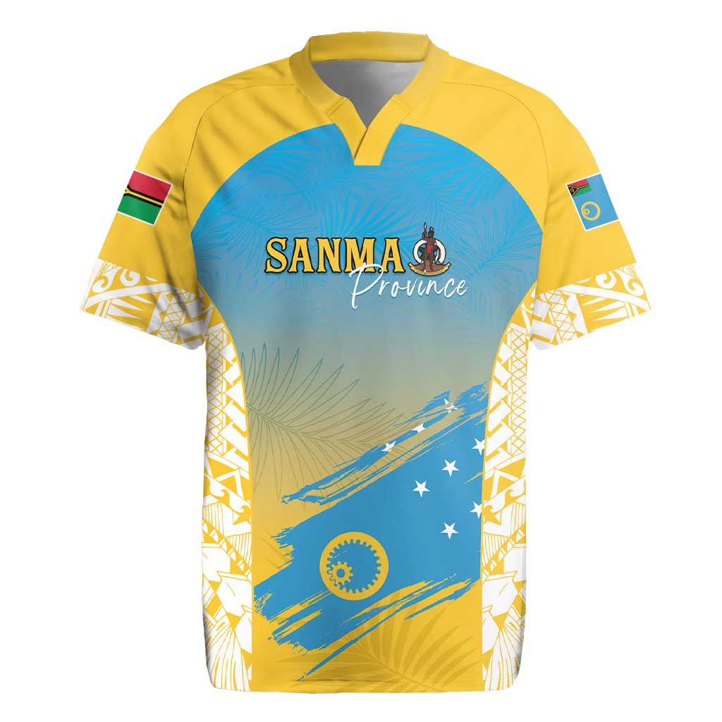 Personalised Vanuatu Sanma Day Rugby Jersey Special Style LT05 Yellow - Polynesian Pride