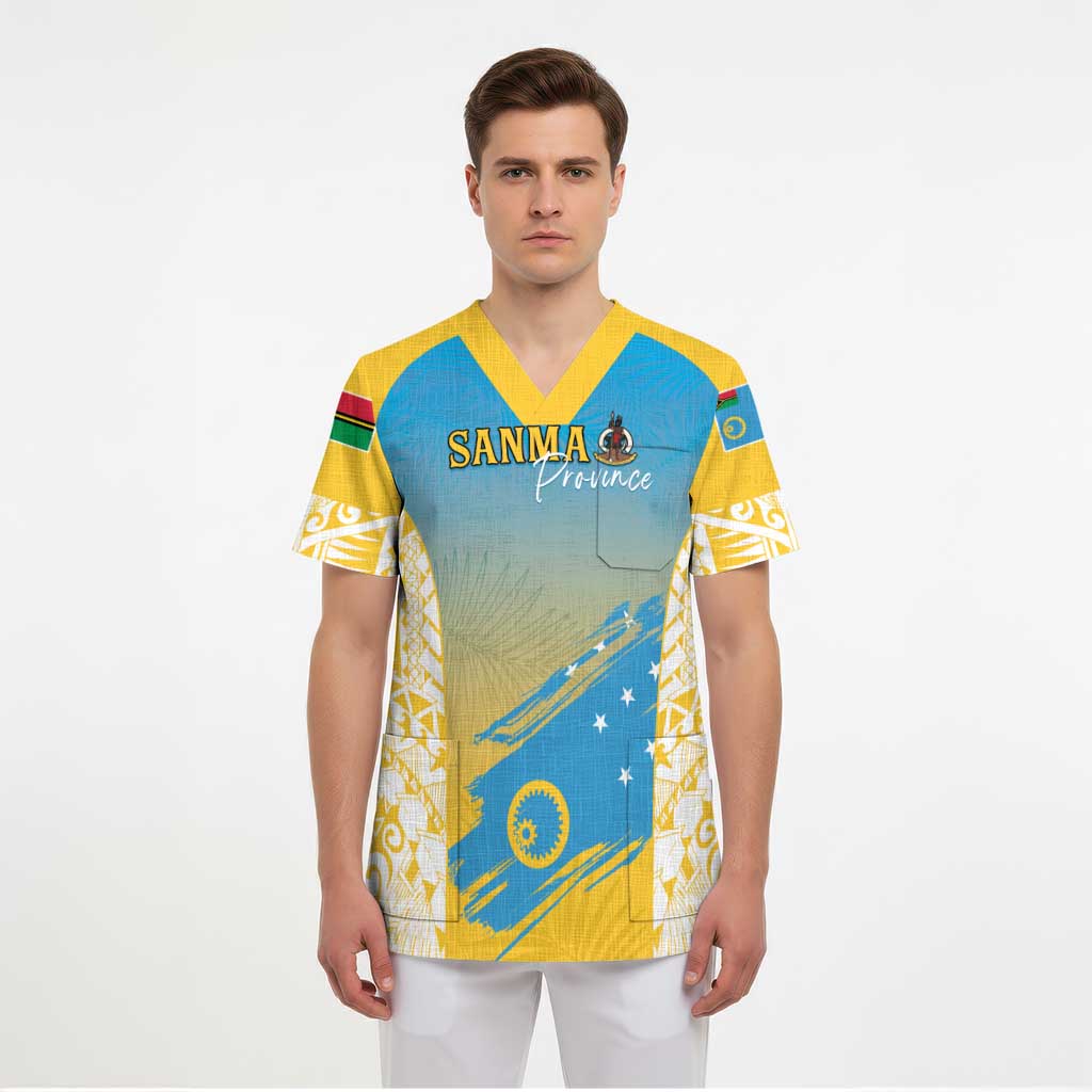Personalised Vanuatu Sanma Day Scrub Top Special Style LT05 - Polynesian Pride