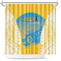 Vanuatu Sanma Day Shower Curtain Special Style LT05 Yellow - Polynesian Pride