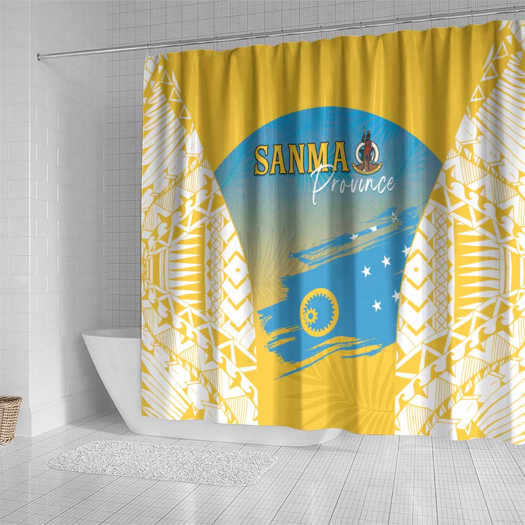 Vanuatu Sanma Day Shower Curtain Special Style LT05 - Polynesian Pride