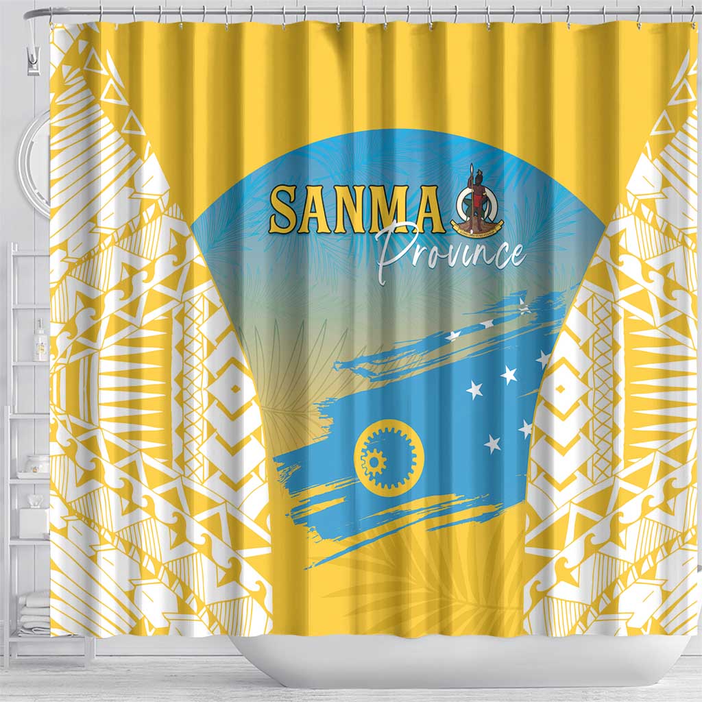 Vanuatu Sanma Day Shower Curtain Special Style LT05 - Polynesian Pride