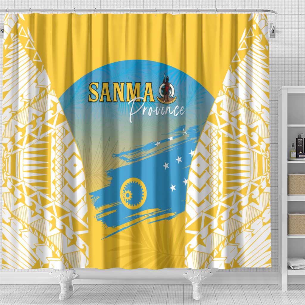 Vanuatu Sanma Day Shower Curtain Special Style LT05 - Polynesian Pride