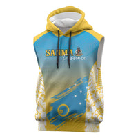 Personalised Vanuatu Sanma Day Sleeveless Hoodie Special Style LT05 Yellow - Polynesian Pride