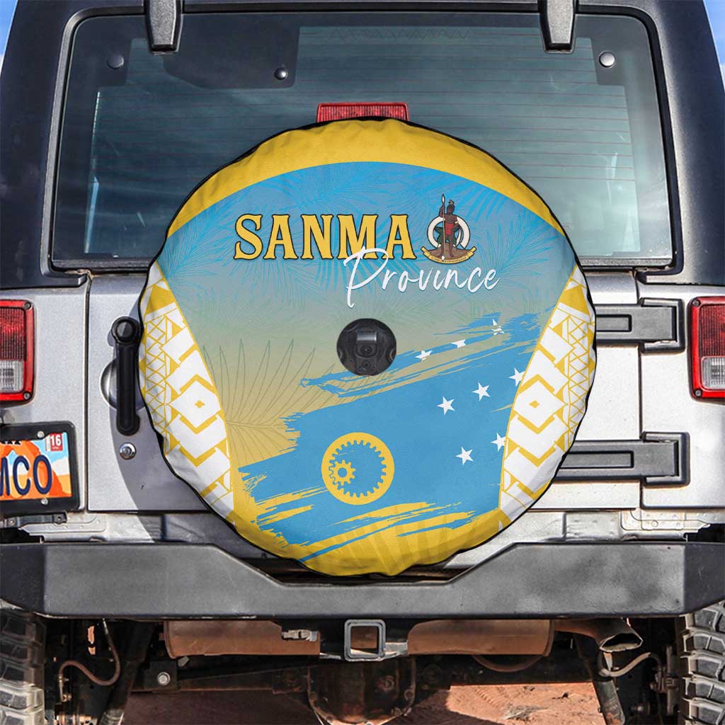 Vanuatu Sanma Day Spare Tire Cover Special Style LT05 Yellow - Polynesian Pride