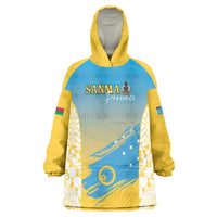 Personalised Vanuatu Sanma Day Wearable Blanket Hoodie Special Style LT05 One Size Yellow - Polynesian Pride