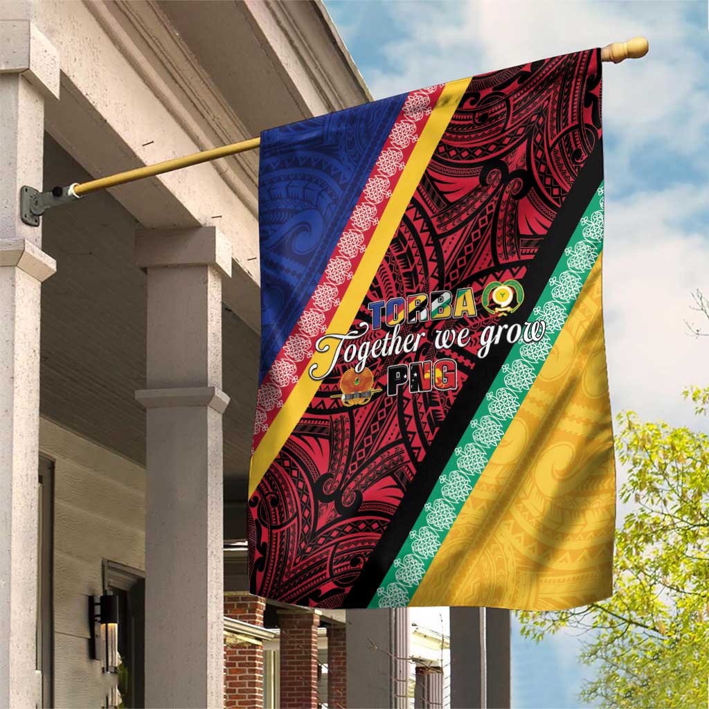 Love Torba PNG Day Garden Flag Together We Grow LT05 House Flag Colorful - Polynesian Pride