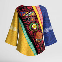 Love Torba PNG Day Kimono Sleeve Blouse Together We Grow LT05 - Polynesian Pride