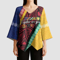 Love Torba PNG Day Kimono Sleeve Blouse Together We Grow LT05 - Polynesian Pride