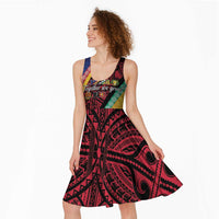Love Torba PNG Day Midi Dress Together We Grow LT05 - Polynesian Pride