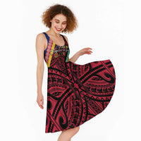 Love Torba PNG Day Midi Dress Together We Grow LT05 - Polynesian Pride