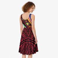Love Torba PNG Day Midi Dress Together We Grow LT05 - Polynesian Pride
