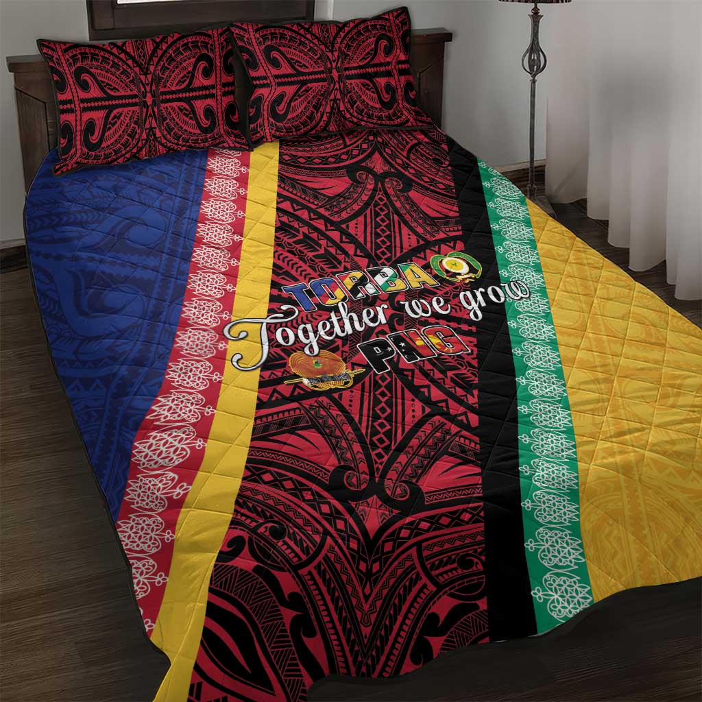 Love Torba PNG Day Quilt Bed Set Together We Grow LT05 Colorful - Polynesian Pride