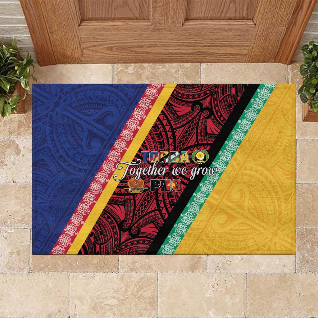 Love Torba PNG Day Rubber Doormat Together We Grow LT05 Colorful - Polynesian Pride