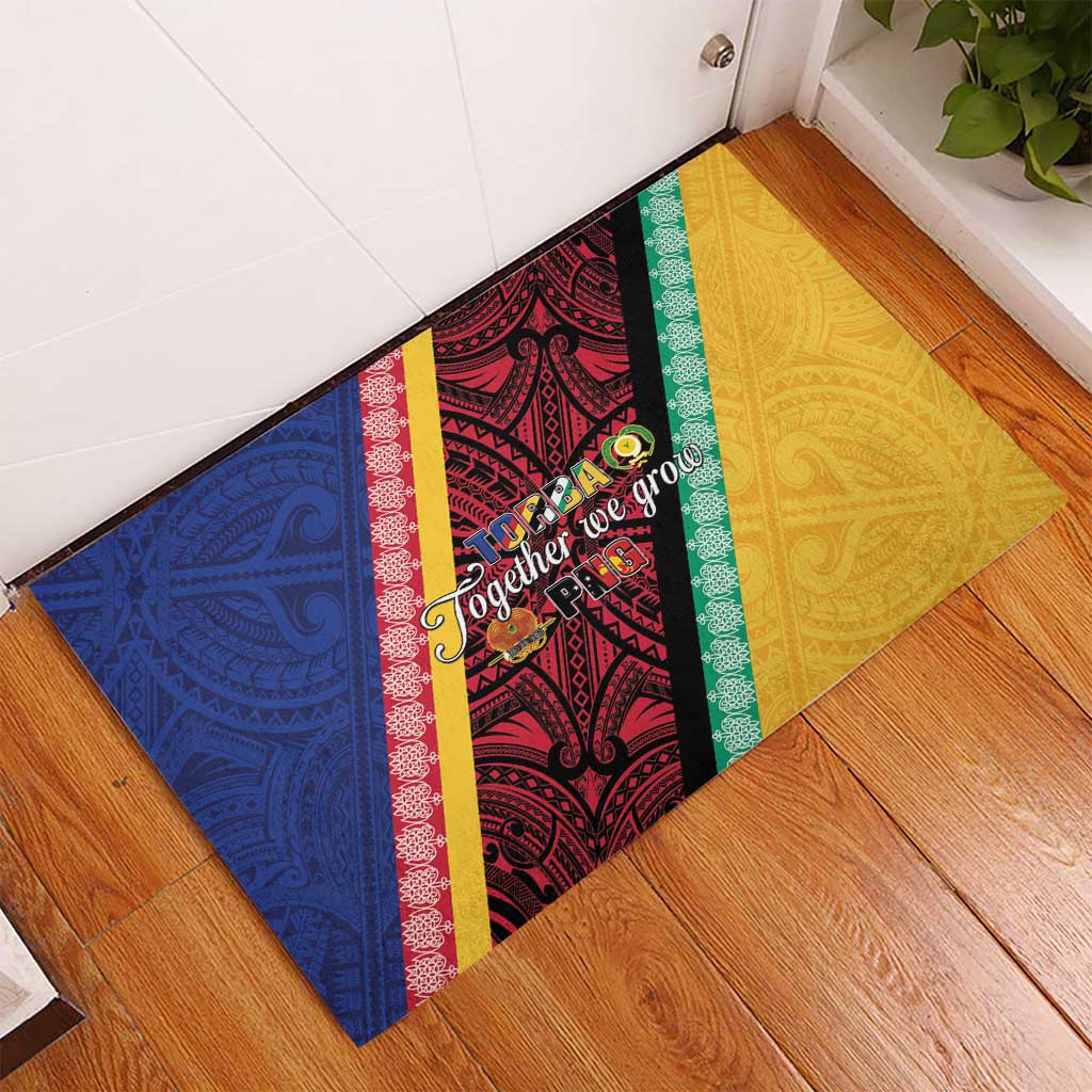 Love Torba PNG Day Rubber Doormat Together We Grow LT05 - Polynesian Pride