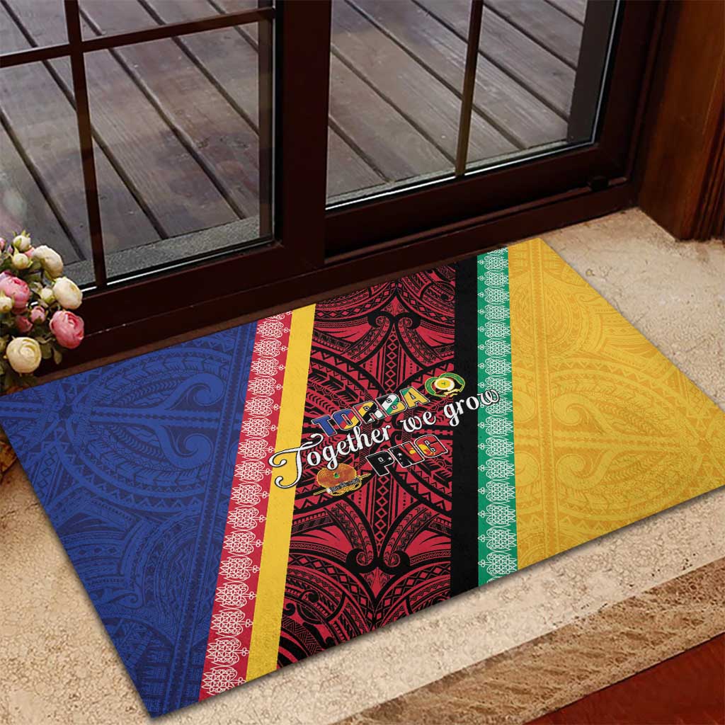 Love Torba PNG Day Rubber Doormat Together We Grow LT05 - Polynesian Pride