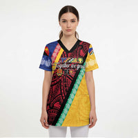 Love Torba PNG Day Scrub Top Together We Grow LT05 - Polynesian Pride