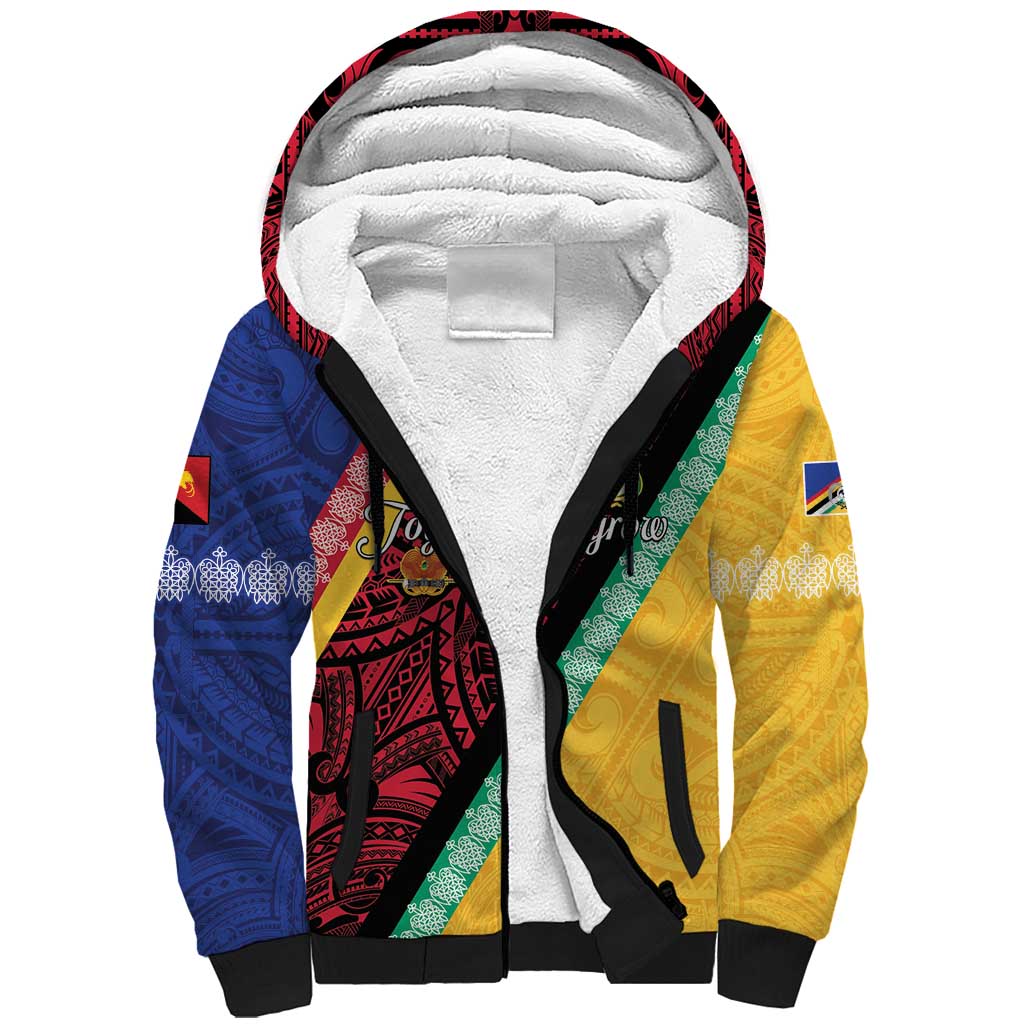 Love Torba PNG Day Sherpa Hoodie Together We Grow LT05 Unisex Colorful - Polynesian Pride