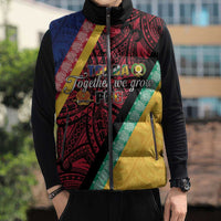 Love Torba PNG Day Sleeveless Puffer Jacket Together We Grow LT05 - Polynesian Pride