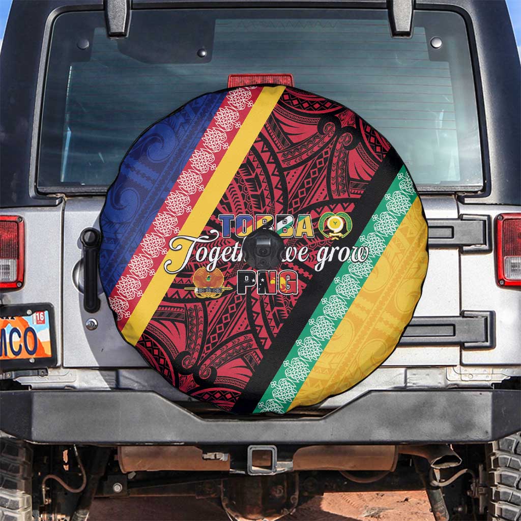 Love Torba PNG Day Spare Tire Cover Together We Grow LT05 Colorful - Polynesian Pride